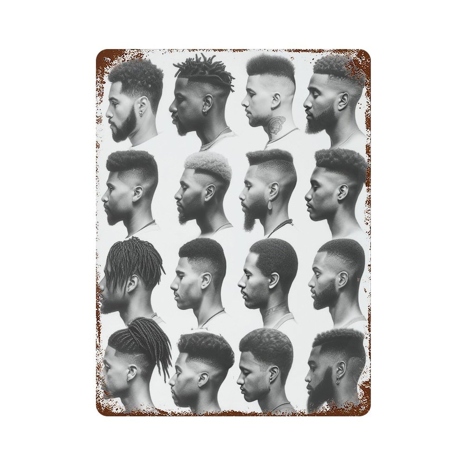 xiaoxiaoshen Barber Shop Modern Haircuts Design Wall Decor Art Metal Tin Poster Modern Home Decor Art Home Bar Shop Decorations Vintage Sign 40x30cm