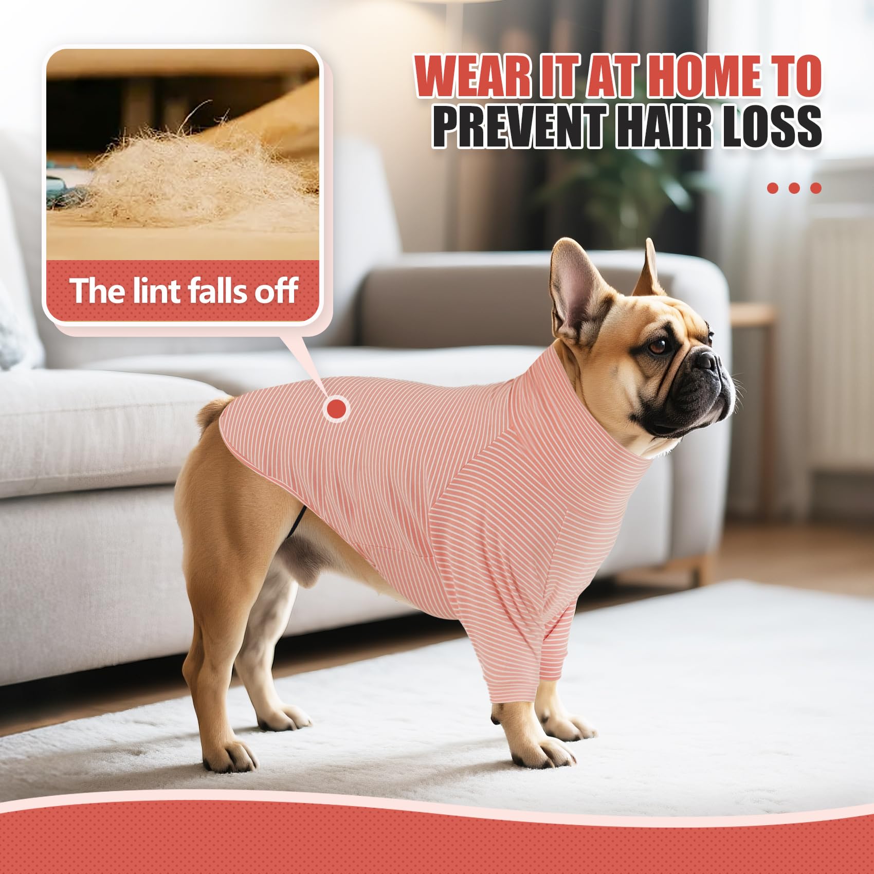 Combinaison pyjama pour chiens à plusieurs races de chiens, vêtements pour animaux de compagnie à deux pattes avec accès à laisse, combinaison chaude et confortable (rose blanc, taille M)