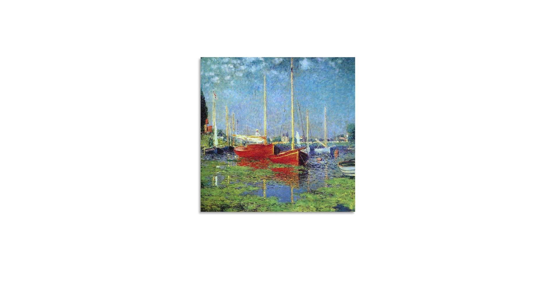 Amazon.co.jp: 画家クロード・モネ 世界名画赤い船、アルジャン