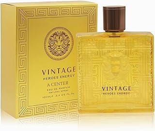 Men's Cologne Eau De Parfume Natural Spray Vintage Heroes Energy Perfume with Woody Floral & Fruity Masculine Scent 3.4 Fluid Ounce Long Lasting Fragrance