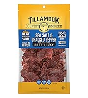 Vista 1 de Tillamook Country Smoker Real Hardwood Smoked Beef Jerky, Sea Salt & Cracked Pepper, 10 Ounce