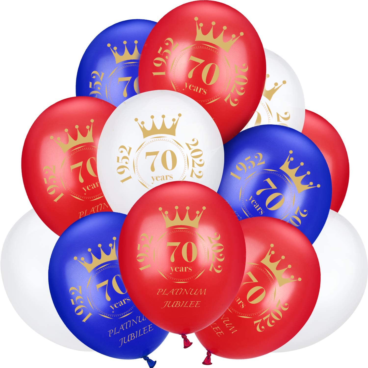 Buy 36PCS Platinum Jubilee Balloons 2022, 70th Platinum Jubilee