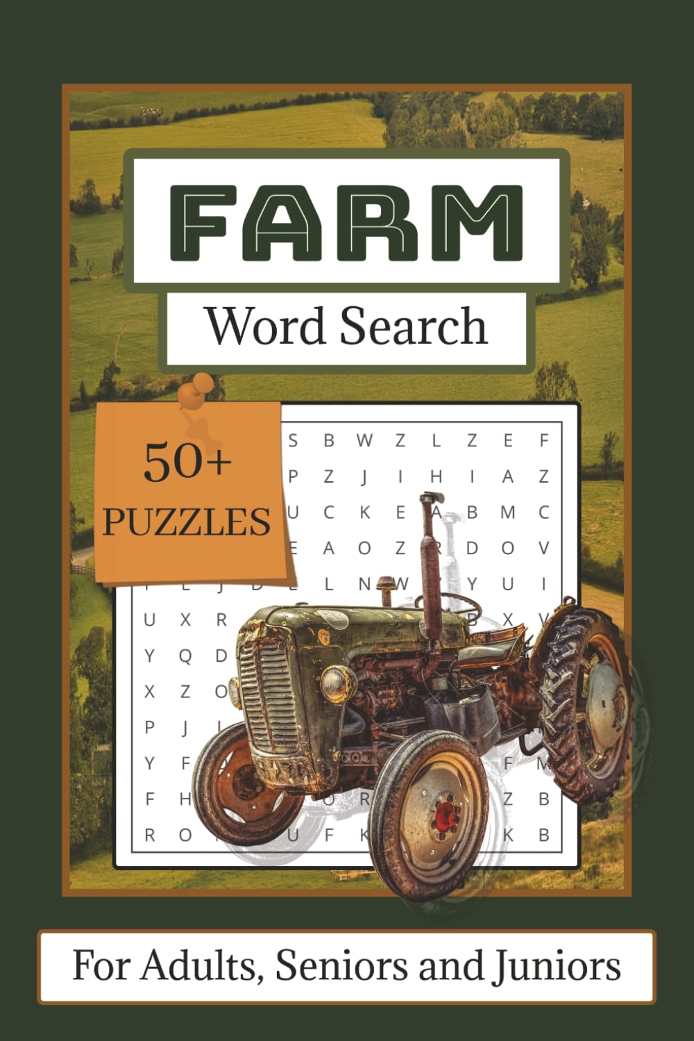 Farm Word Search Puzzle Book: 50+ Word Searches about Farm Animals, Life and More | 6x9 Inches, 110 pages | Solutions Included
