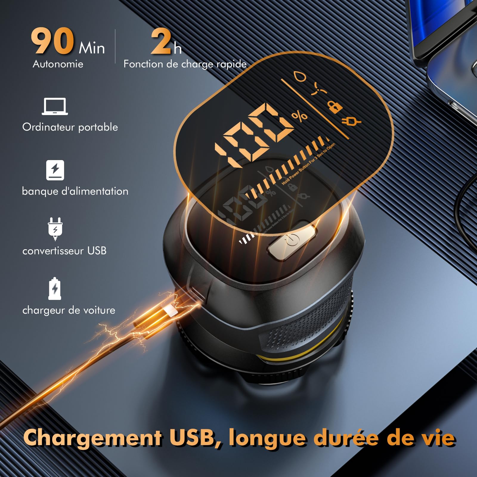 Rasoir Tête Chauve Homme 6D, Rasoir Électrique Homme Étanche IPX7, Tondeuse Crâne Chauve Sec & Humide,150 Mins d'Autonomie, Tête Magnétique, Écran LED Shaver, Idée Cadeau Homme