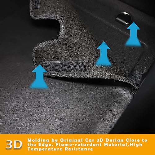 Miniatura 4 de Bandeja de piel de PVC negro para maletero de coche Toyota Supra A90 2018-2021