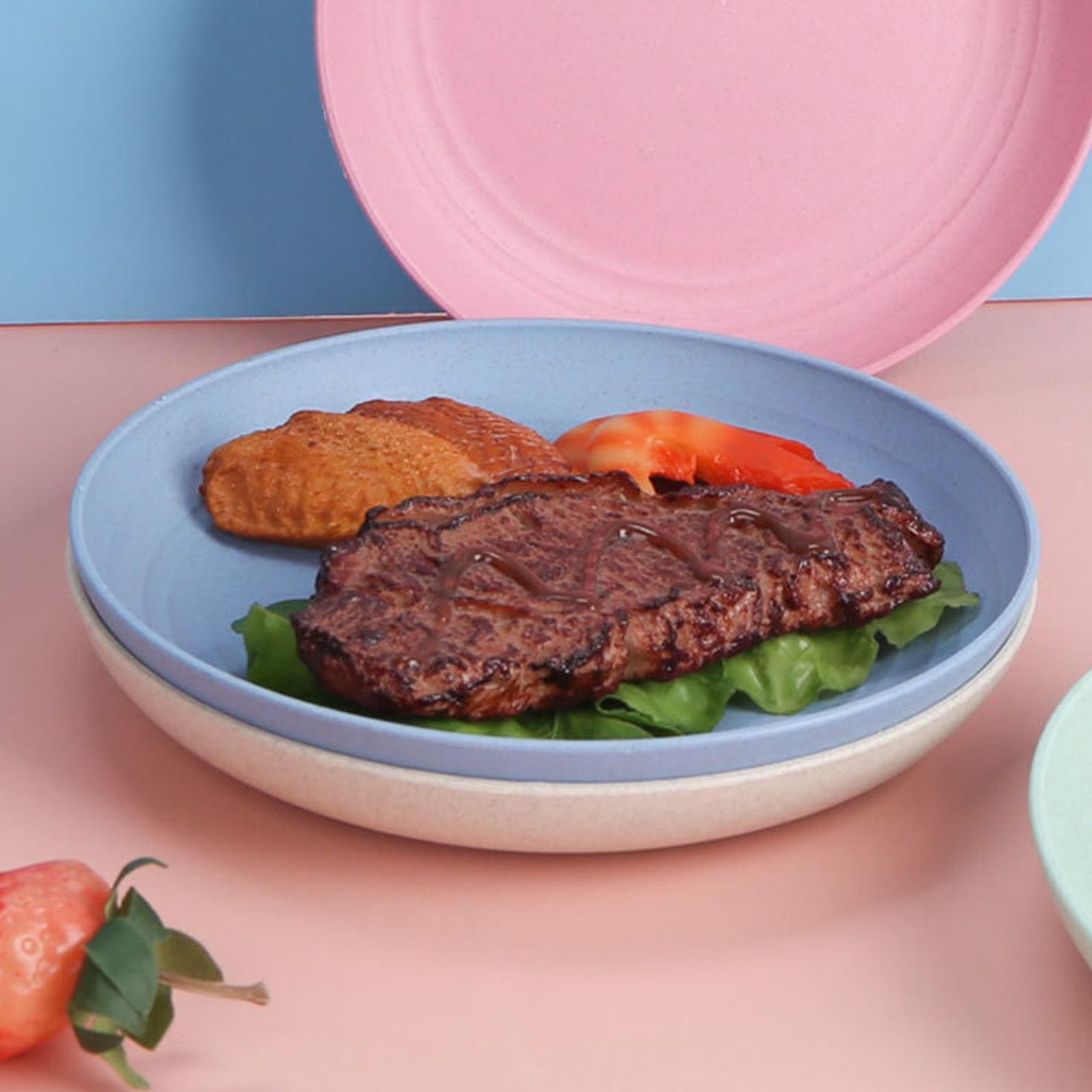 PYRMONT Wheat Straw Dinner Plates Set Of 8 - 10 Inch