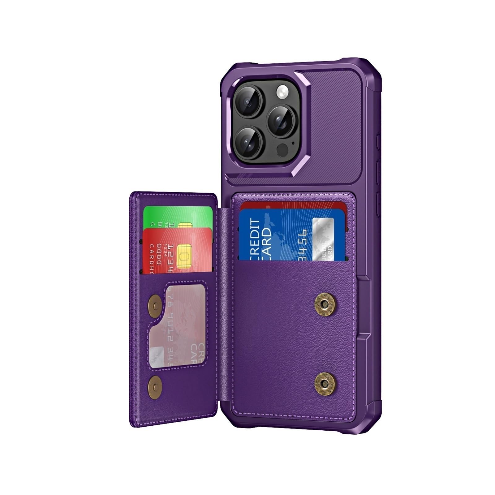 Etui iPhone 16 Pro Max violet avec support pour visionnage en voyage