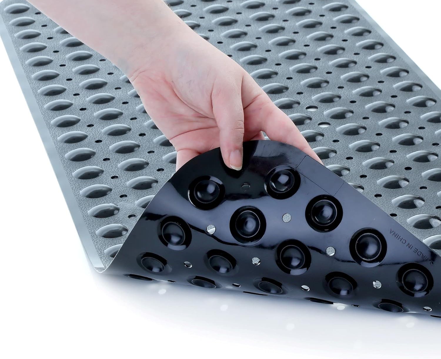 SlipX Solutions Extra Long Bath Tub and Shower Mat 39 x 16 Inch, Non-Slip Traction, Longer Than Standard Bathtub Mats (200 Suction Cups, Machine Washable)(Black) : Home & Kitchen