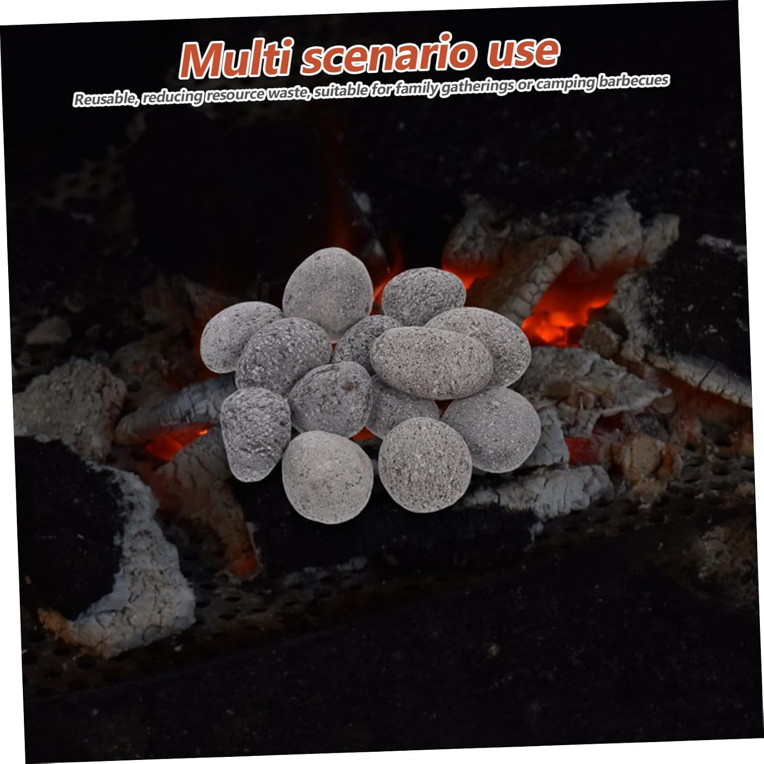 Natural Volcanic Rocks Fire Pit Rocks Reusable Fire Table Accessories for Indoor Outdoor Fireplace Landscaping and Grill Decor