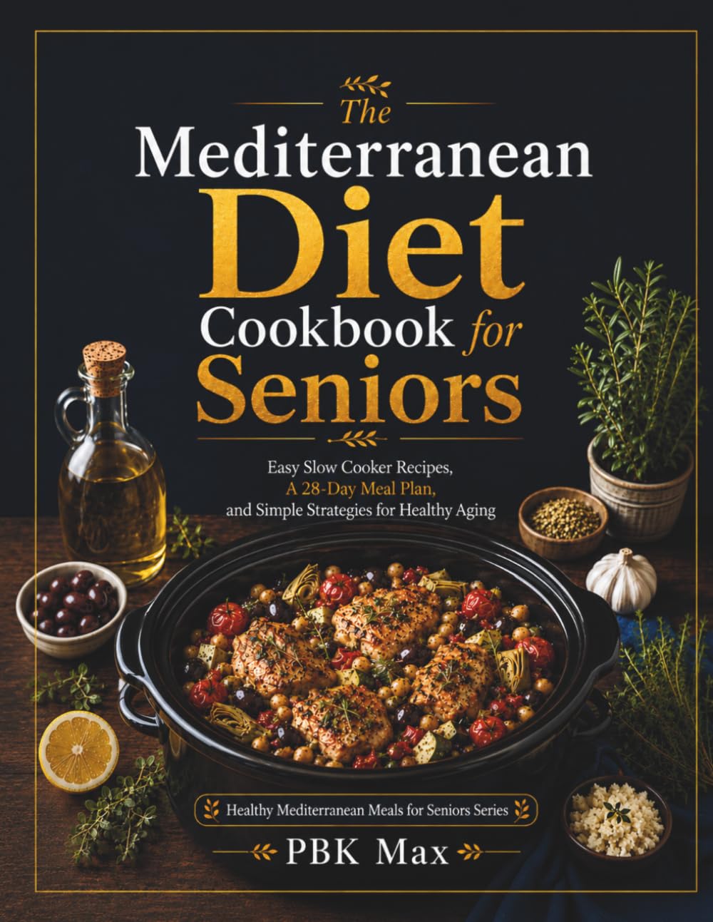 The Mediterranean Diet Cookbook for Seniors: Easy Slow Cooker Recipes, A 28-Day Meal Plan, and Simple Strategies for Healthy Aging (Healthy Mediterranean Meals for Seniors)
