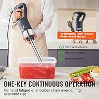 Vista 4 de VEVOR Licuadora de Inmersión Comercial, Batidora de Mano de Servicio Pesado de 500W, Mezcladora de Velocidad Variable Sin Escalones de 16 pulgadas