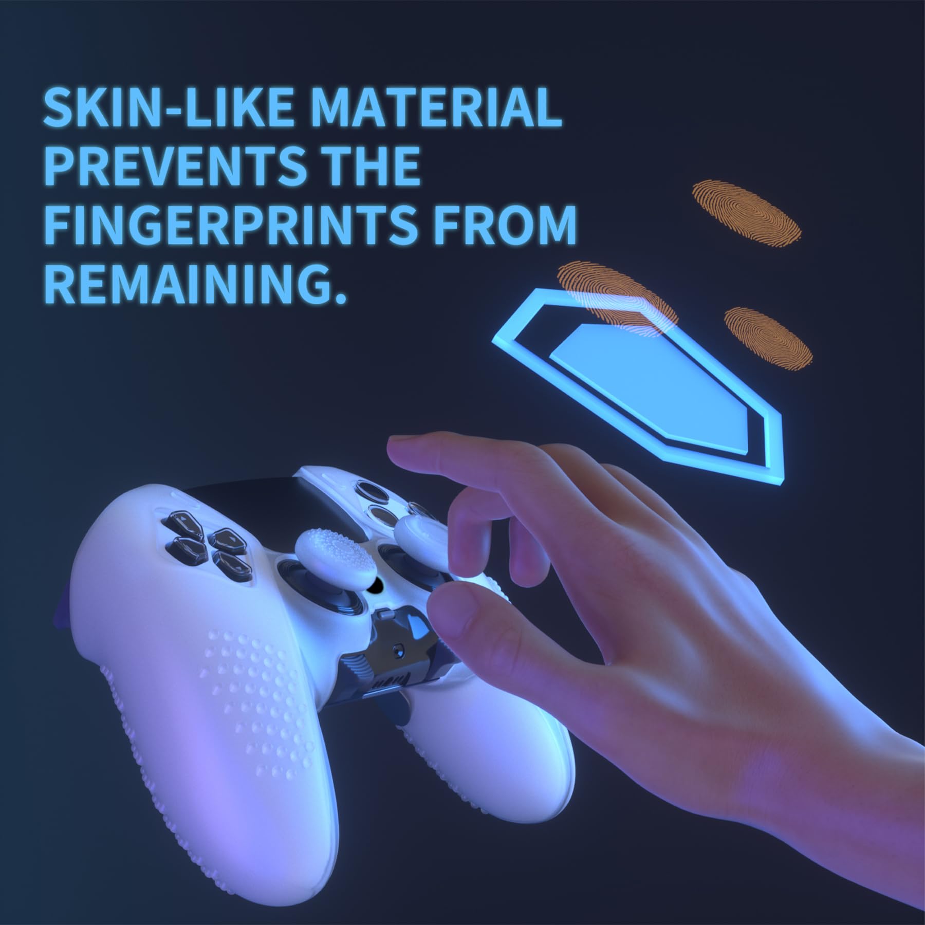 PlayVital Etui ochronne na kontroler PS5 Edge, etui ochronne z miękkiej gumy z 6 nakładkami na rysik do bezprzewodowego kontrolera PS5 Edge (edycja z wypustkami 3D, przezroczysta)