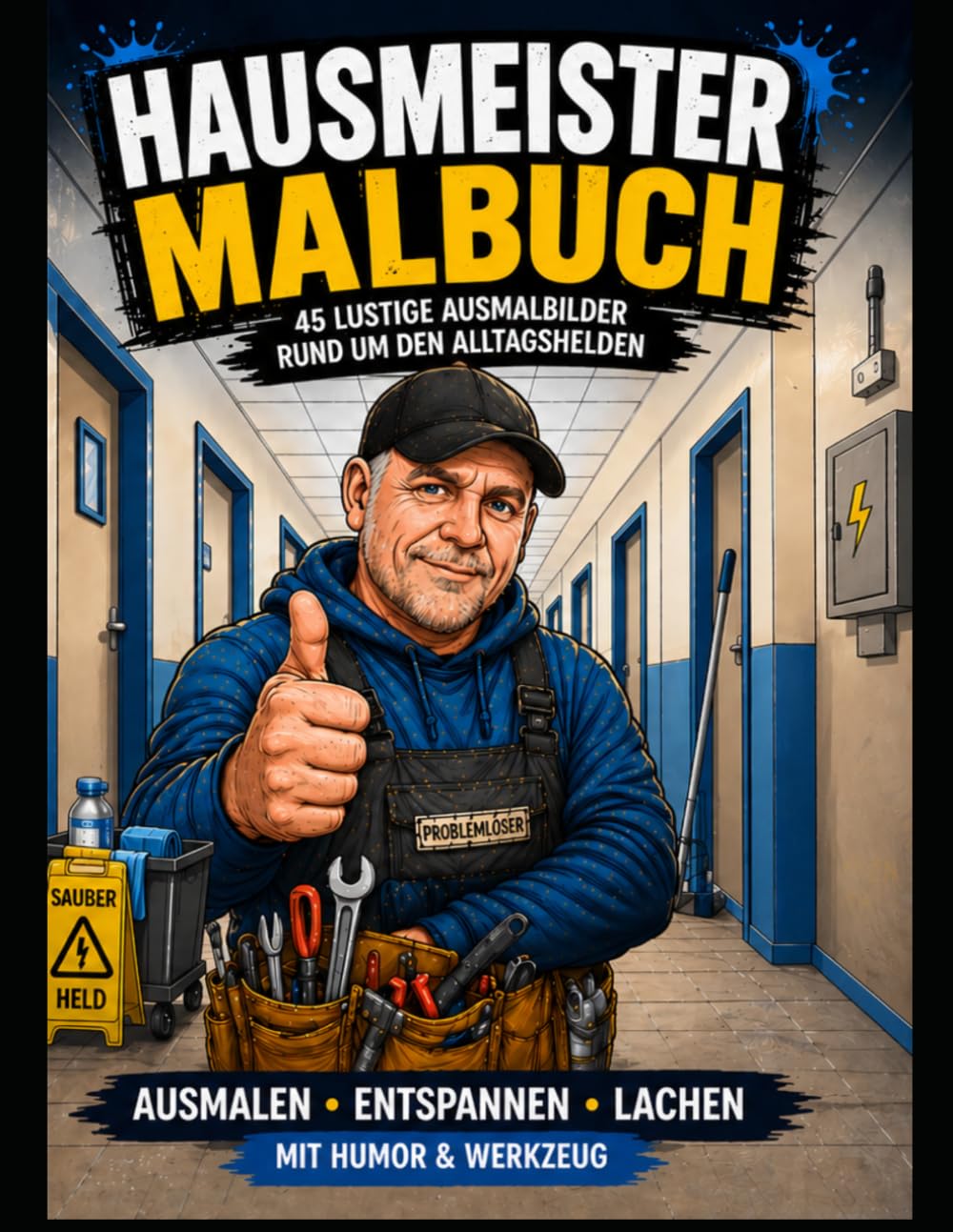 Hausmeister Malbuch – Helden des Alltags: 45 lustige Ausmalbilder rund um den Alltagshelden