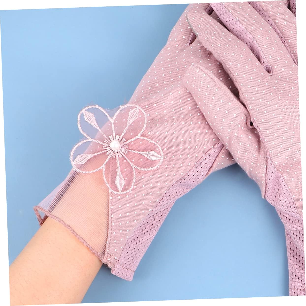 VICASKY Summer Gloves for Women Touch Screen Sun Protection Elegant Lace Breathable Comfortable for Outdoor Activities