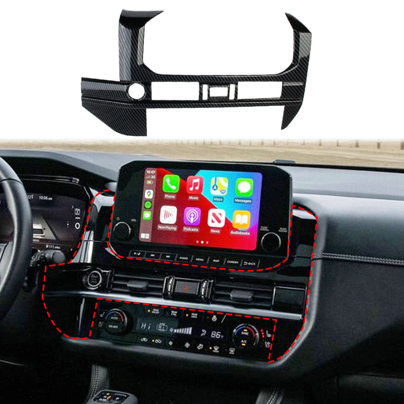 4pcs Fits Toyota Prius 2004-2009 Center Inner A/C Dash Air Vent