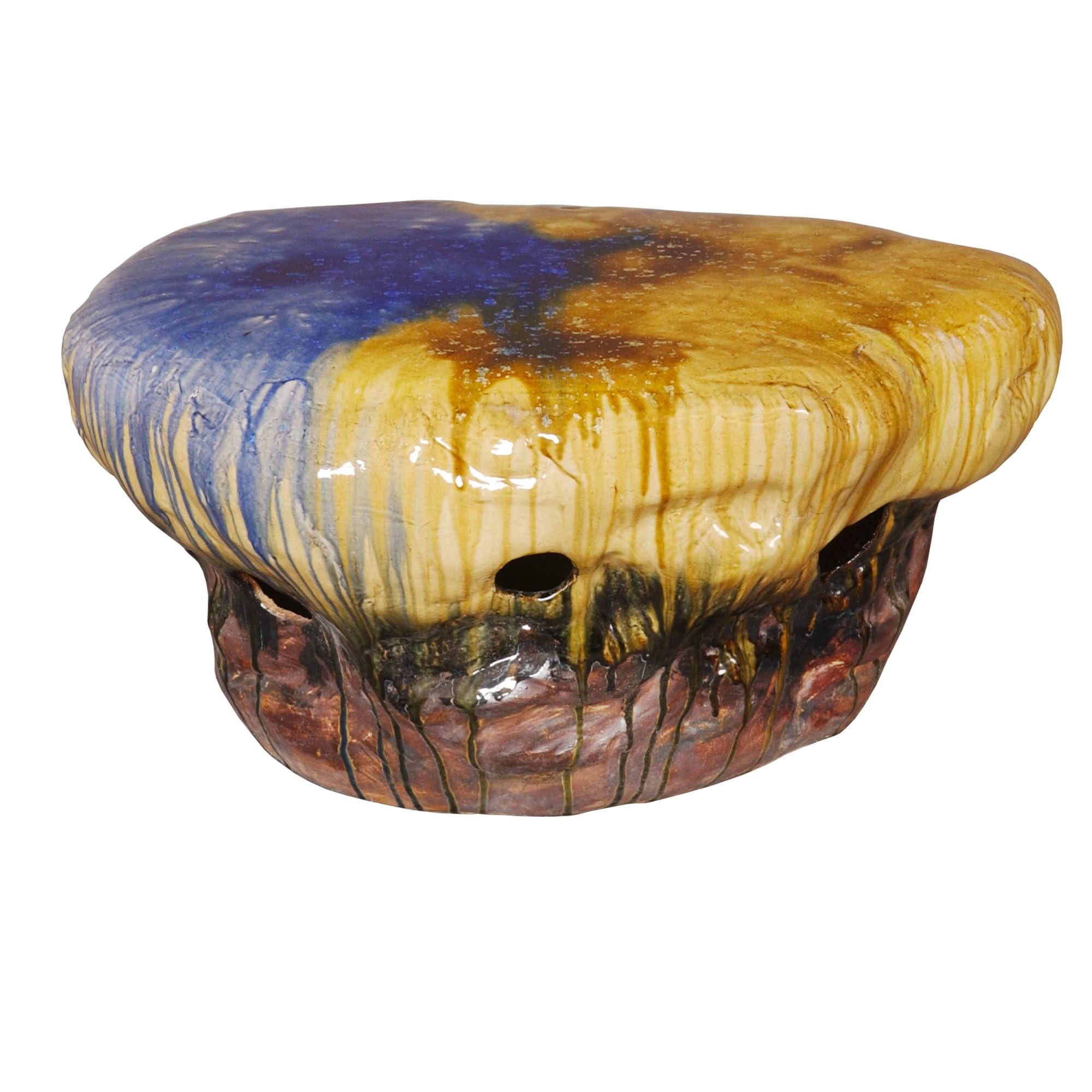 Emissary Home and Garden 18 5in H Glossy Glaze Mixed Round Stoneware Coffee Table