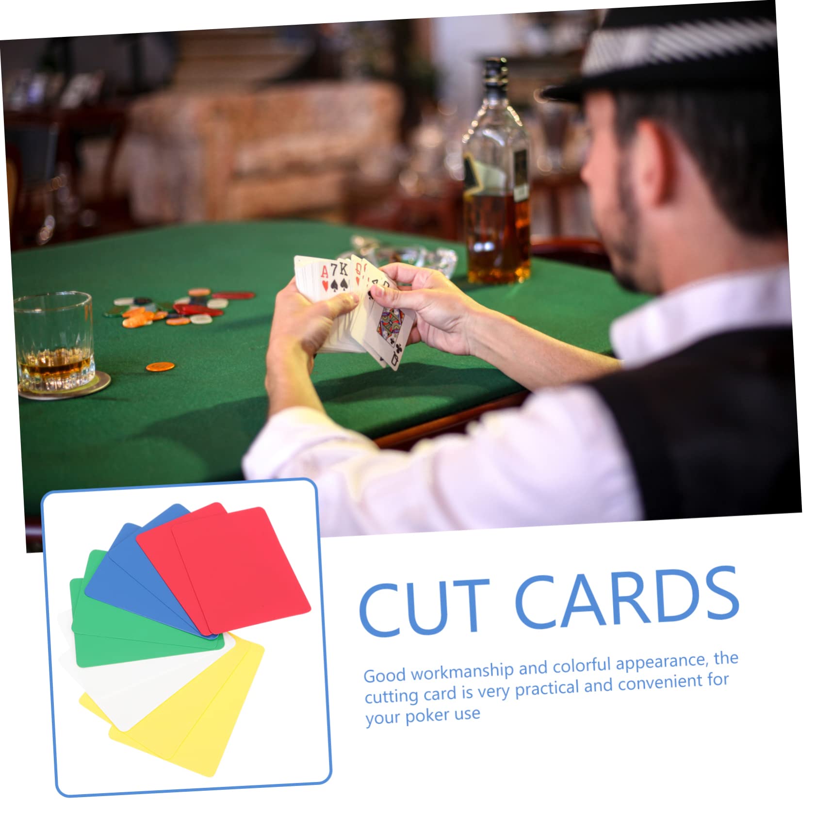 TOYANDONA 50pezzi Carte Da Poker Cut Card Strumenti Professionali Per Giochi Da Tavolo e Resistente Per Partite Poker e Giochi Carte