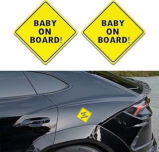 Baby on Board Magnet for Car, Baby On Board Sticker, Reflective Magnet Sign for Bumper, Magnetic Sticker Safety Signs Car Safety Accessories Fit Vehicle Rear Bumpers Side Windows
