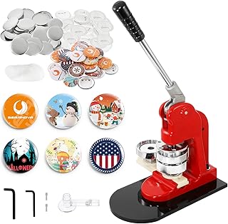 BEAMNOVA Button Maker Machine DIY Round Pin Maker Kit, 58mm / 2.28 in (About 2-1/4 Inch) Badge Press Machine with 1000 But...