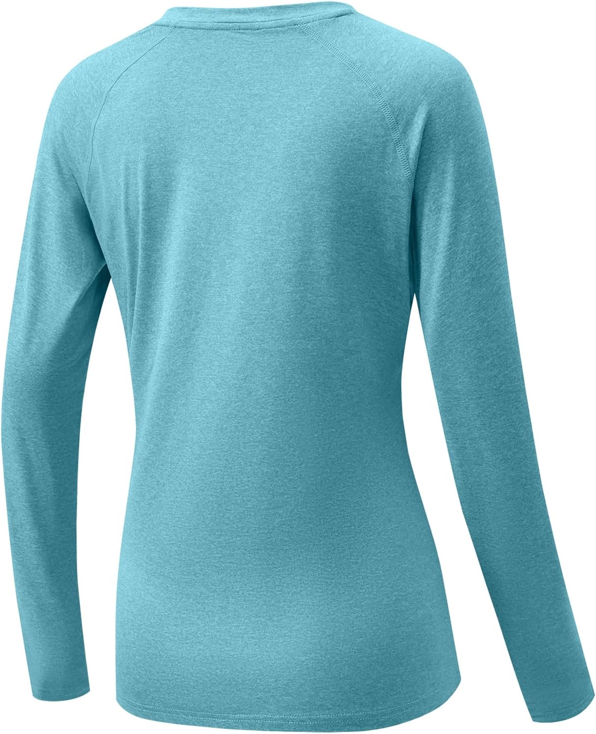 HISKYWIN Women's Quick Dry Shirts UPF 50+ Sun Protection V-Neck Long Sleeve Athletic Workout Tops image 3