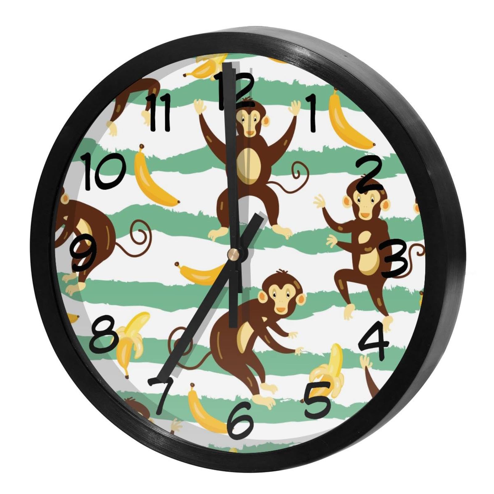 Horloge murale silencieuse sans tic-tac à quartz pour bureau et salon