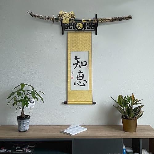 Miniatura 6 de Taichi - Gancho acolchado de terciopelo para montaje en pared, para sable de luz, cosplay Blade Tanjirou Demon Slayer soporte de arma (1 nivel)