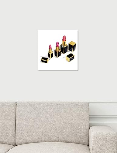 Miniatura 3 de The Oliver Gal Artist Co. Lienzo decorativo para pared con texto en inglés «Doll Memories-Shades of Rose», decoración del hogar, 12 x 12 pulgadas,