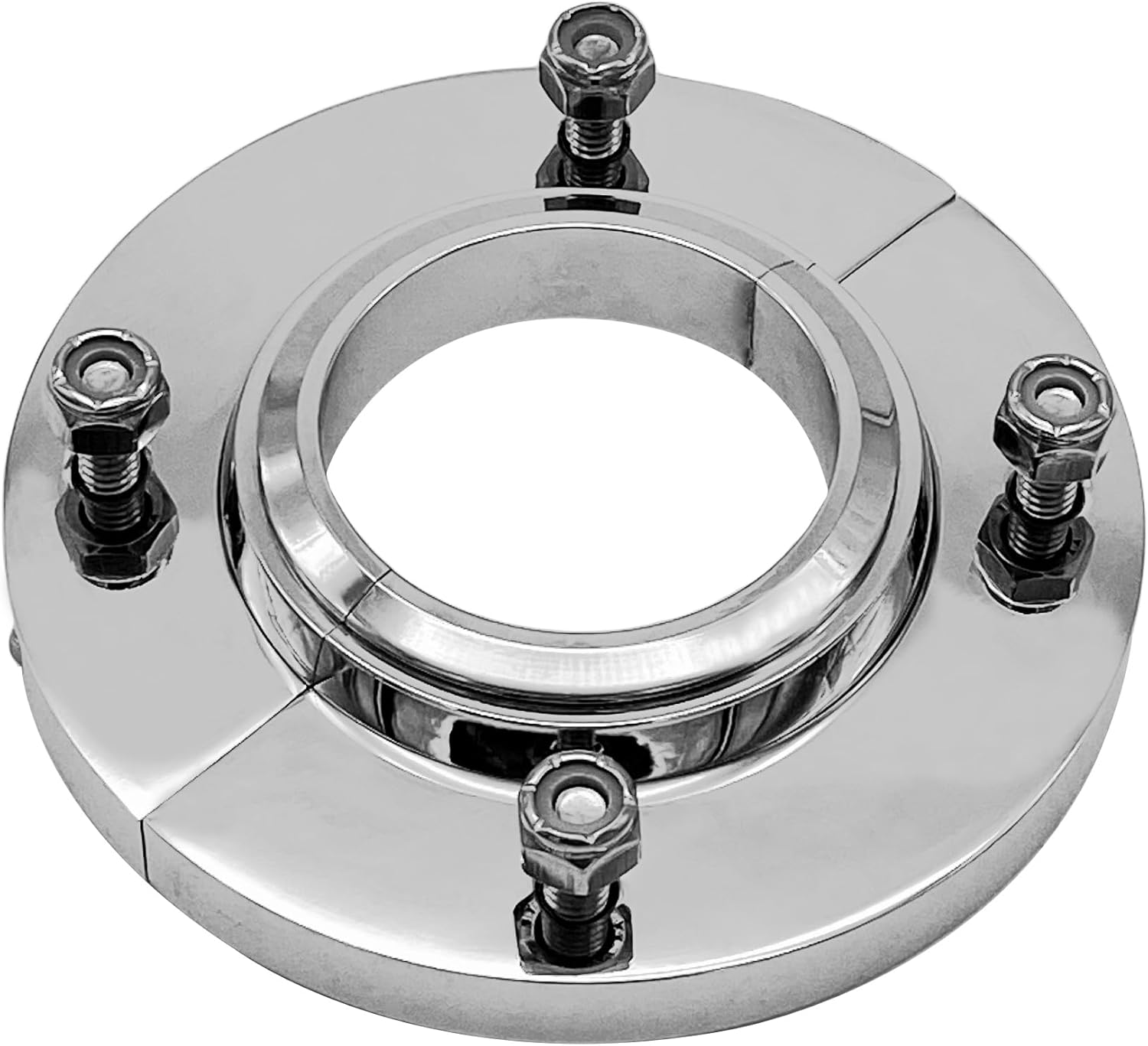 Chrome Aluminum Steering Column Floor Mount Swivel for 2'' & 2-1/4'' Steering Columns