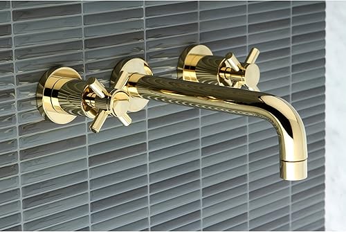 Miniatura 2 de Kingston Brass KS8122DX Concord grifo de baño, alcance de boquilla de 8 pulgadas, latón pulido
