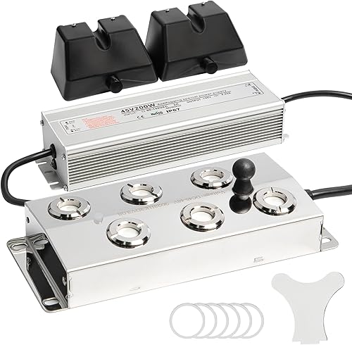 Vista 10 de Nebulizador ultrasónico mejorado de 12 cabezales, fabricante de niebla ultrasónica con flotador, nebulizador de 304.3 fl oz/H con fuente