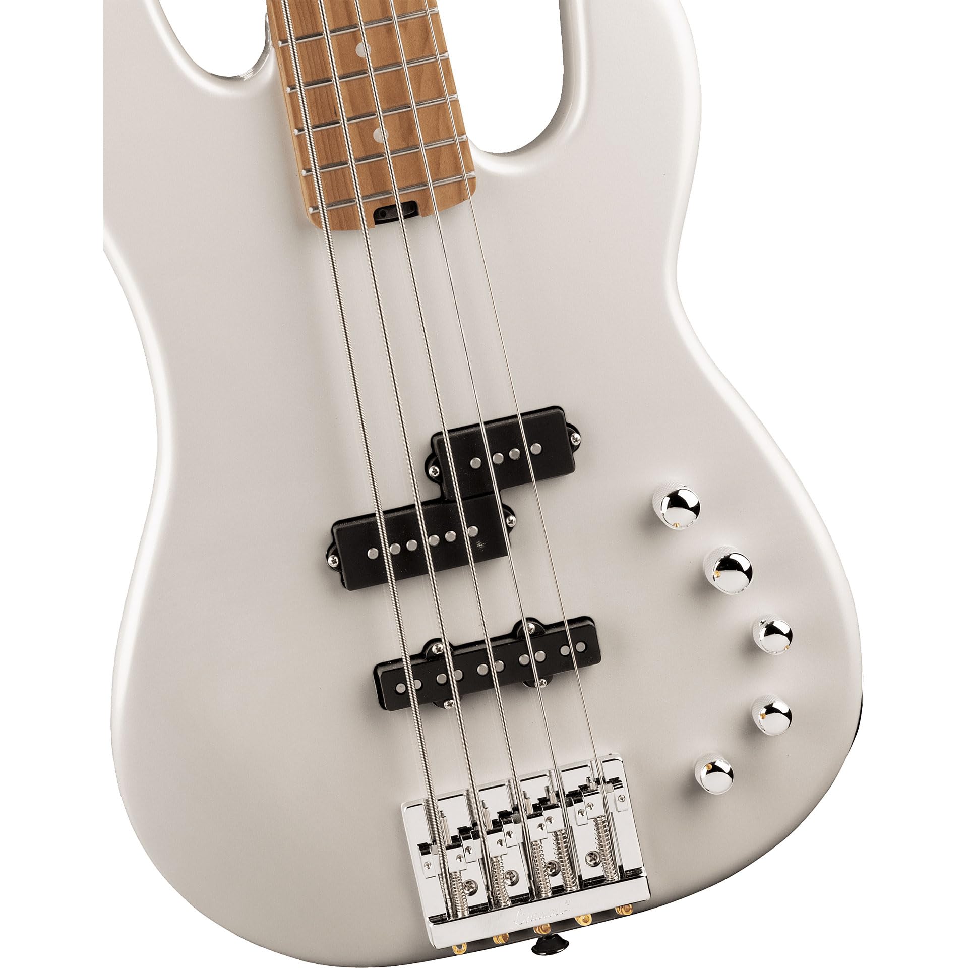 Charvel Pro-Mod San Dimas Bass PJ V – Platinum Pearl, Fender Rumble 15, Ernie Ball P06077 Bundle