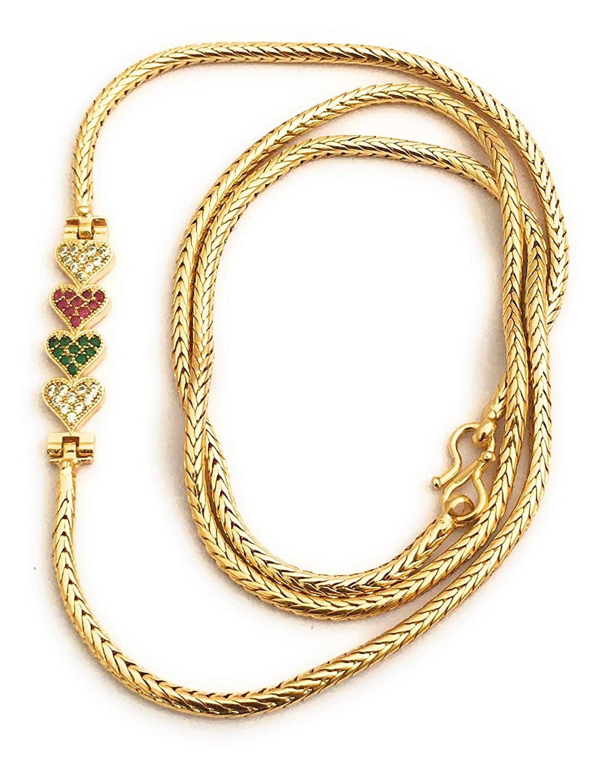 See full amazon price history chart for G J GLORY JEWELS Gram Micro Gold Plated Traditional Designer Ruby AD Stone Mugappu Chain for Women and Girls G J GLORY JEWELS Gram Micro Gold Plated Traditional Designer Ruby AD Stone Mugappu Chain for Women and Girls (B0989R3854) Amazon Price History, Amazon Price Tracker