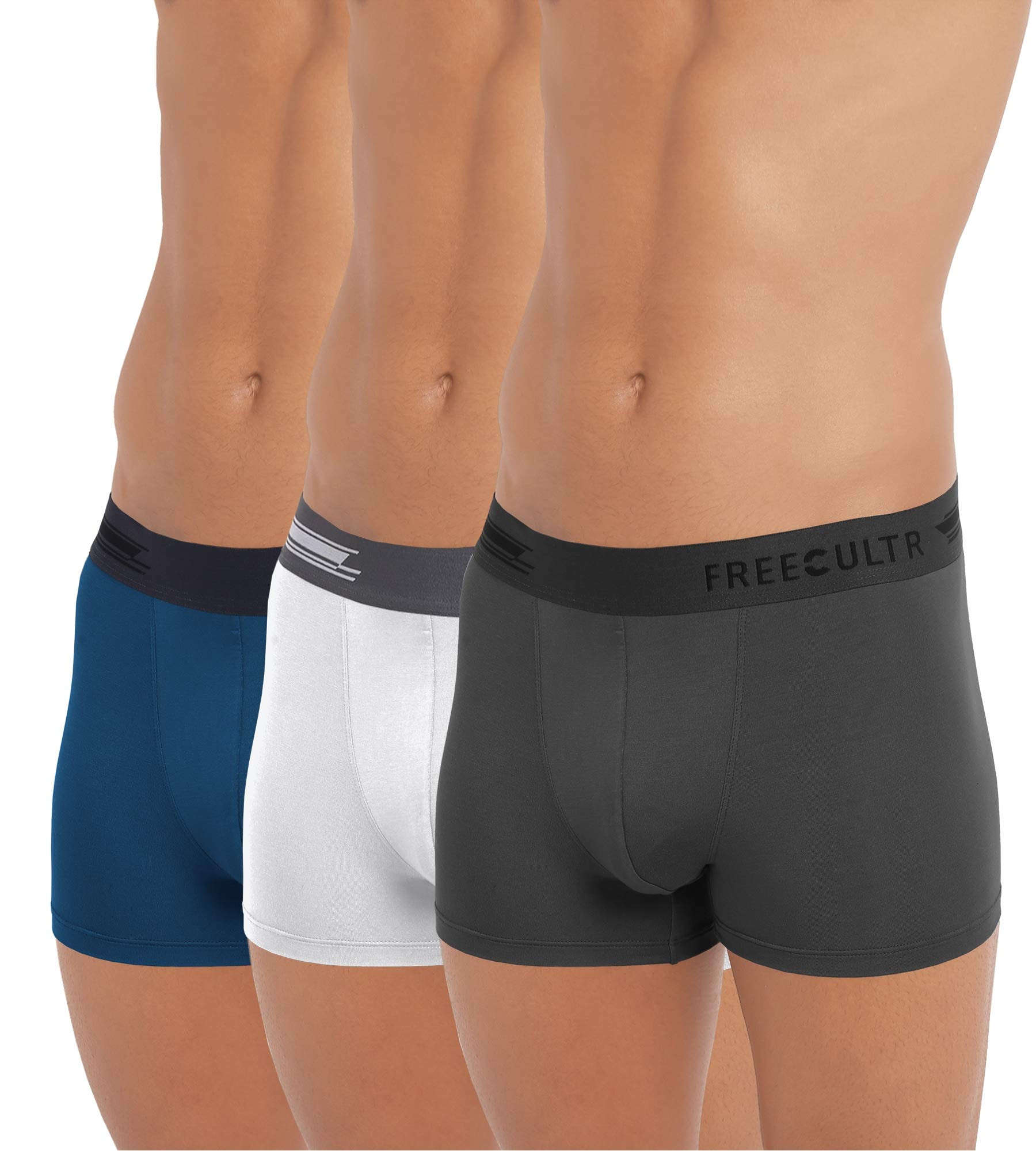 FREECULTR Men's Underwear Anti Bacterial Micromodal Airsoft Non Itch AntiChaffing Sweat Proof Trunk