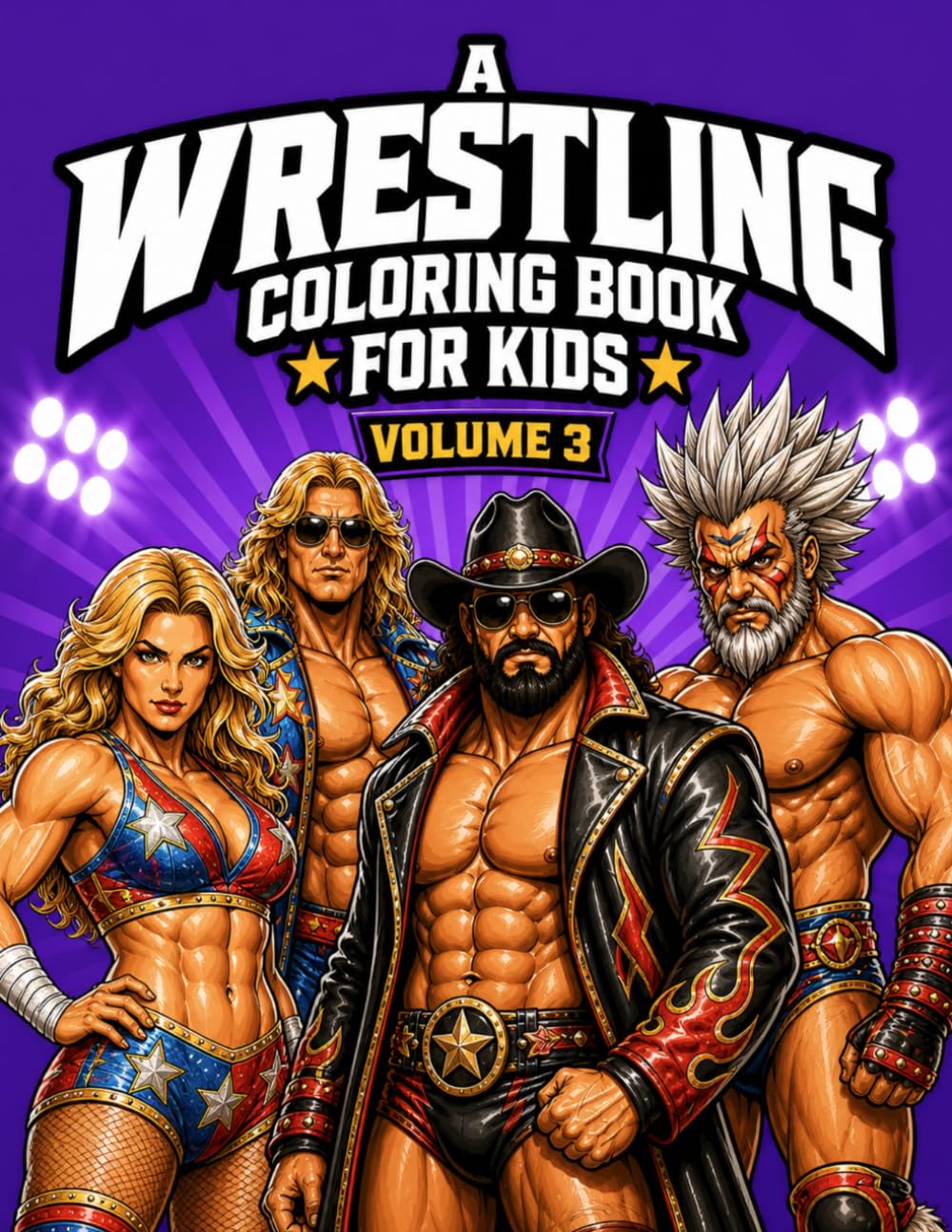 A Wrestling Coloring Book for Kids Volume 3: 50 Action-Packed Wrestling Coloring Pages Featuring Powerful Wrestlers, Create Your Own Wrestler Name and Finisher (Super Series Coloring Books)