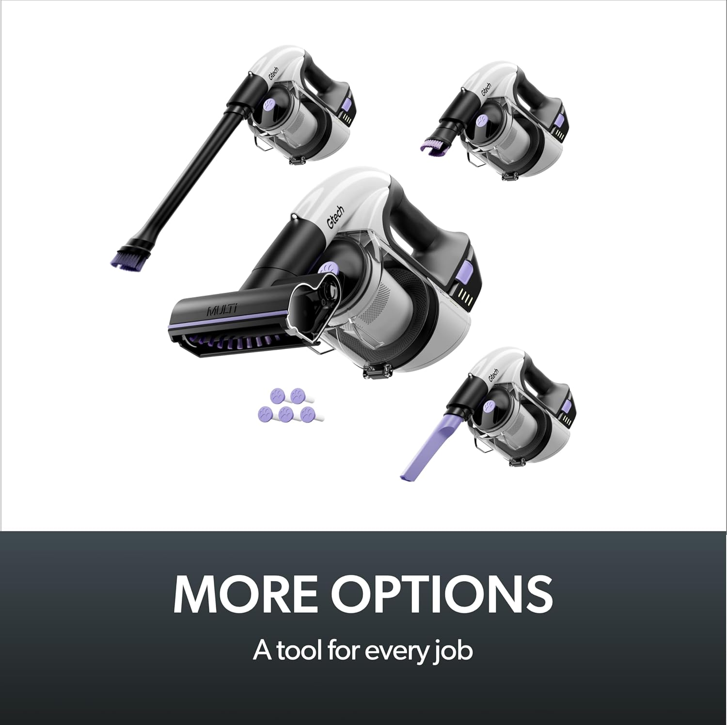 Gtech System Platinum Bundle Vacuum Cleaner Bundle - Includes the AirRam Platinum Upright and the Multi Platinum Handheld - Rechargeable 22V Lithium Ion Battery - Anti-Hair Wrap