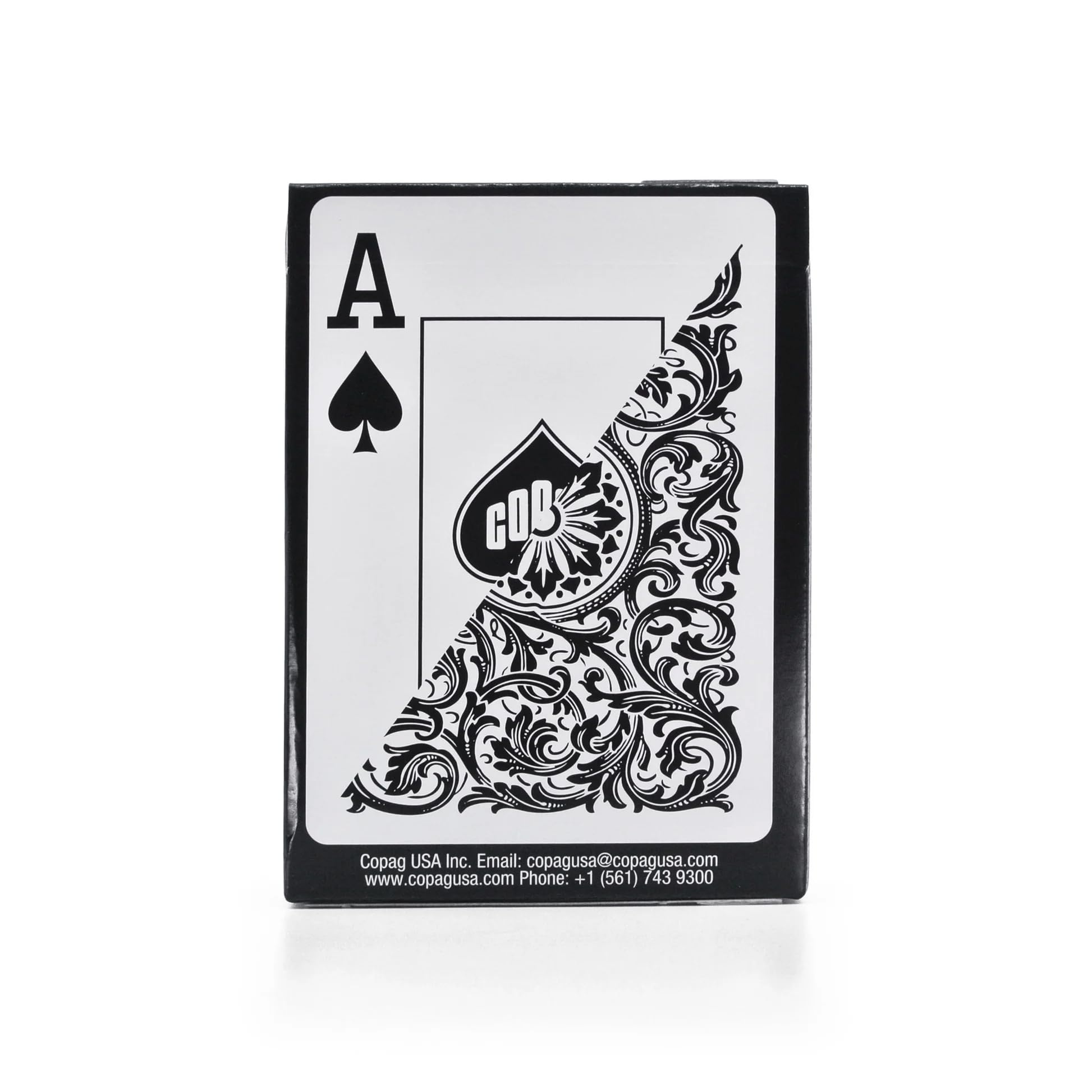 COPAG Poker Size Jumbo Index Black Playing Cards, 9.2 cm x 1.8 cm - Image 2