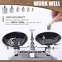 Vista 6 de 7 unidades, 5 tamaños, 0.18 oz, 0.35 oz, 0.71 oz, 1.76 oz, 3.53 oz, kit de pesas de calibración de acero de precisión, kit de pesas de prueba