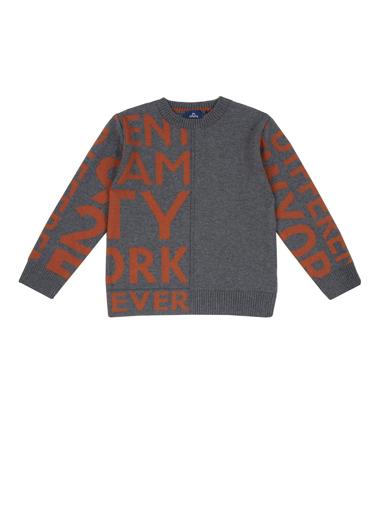Chicco Jersey para niño de algodón cálido para invierno., Gris naranja., 5 años