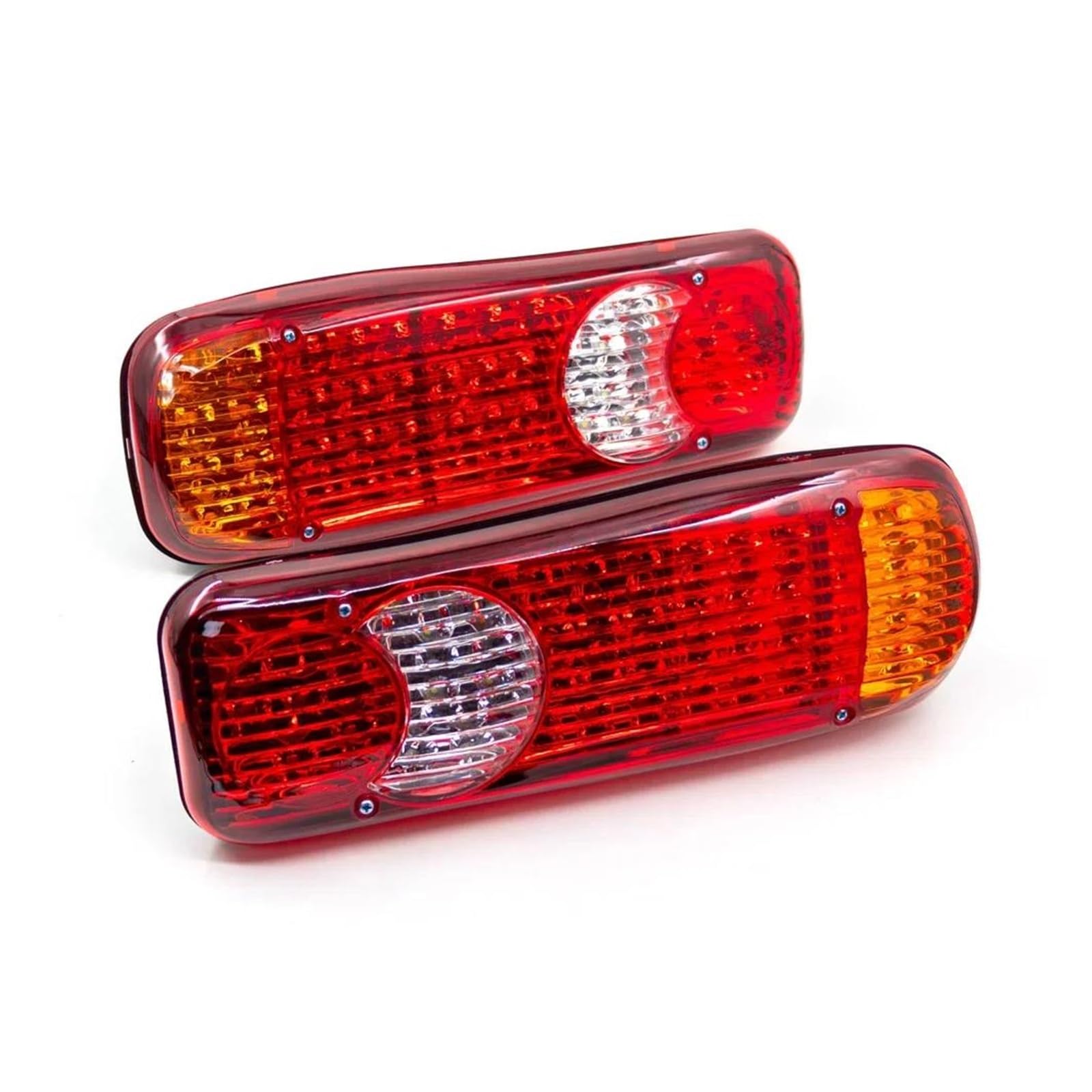 Genérico Luces Traseras Luz trasera camión 12V, 46LED, indicador señal giro luces para caravana remolque lámpara para correr antiniebla 1 Juego Luz Trasera