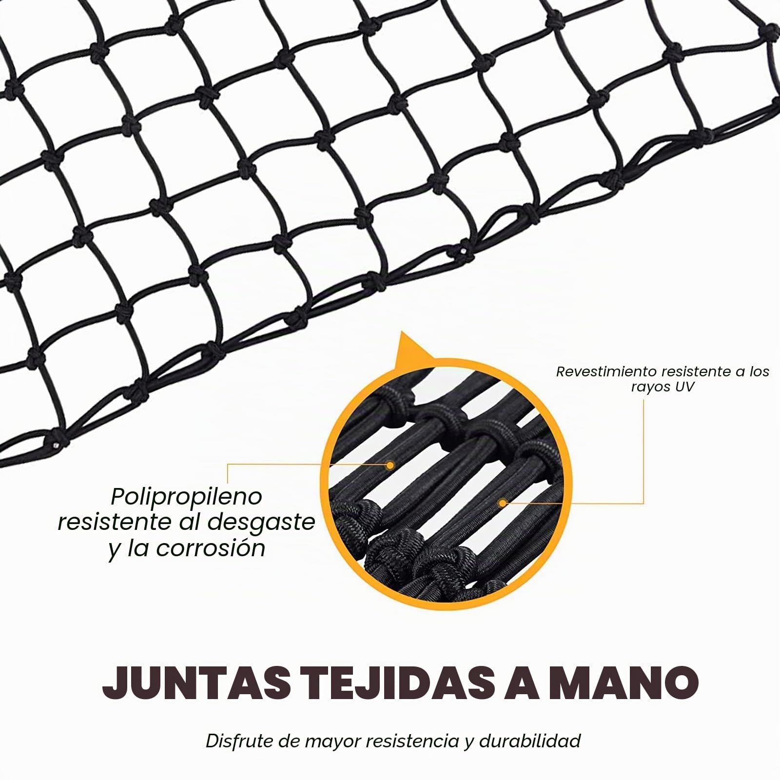 GSPSCN Red de Carga 180x120 cm Estiramiento máximo hasta 540x360 cm Red Elástica de Almacenaje con 24Pcs Mosquetones de Metal，Red Maletero de Coche Organizador Coche para el SUV RV Camión Recogida