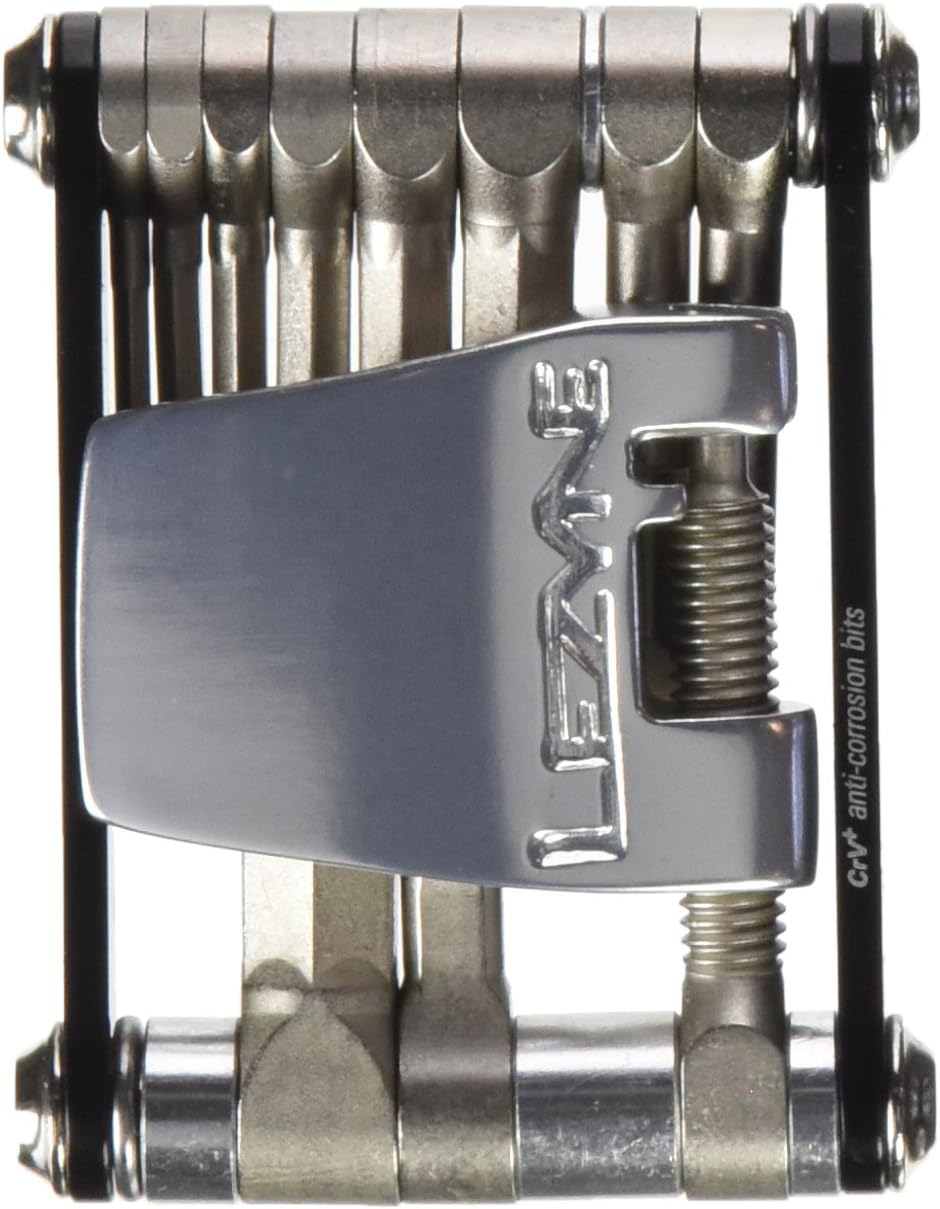 Lezyne V-11 Multi Tool Hex Keys/Torx/Chain Breaker, Black/Nickel