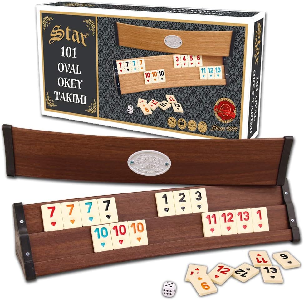 Staroyun Premium Wooden Okey Team Bell Rummy Set