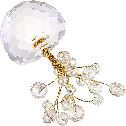 ORFOFE Feng - Árbol de inauguración de la casa Good Fengshui Room Business Luck Adornment Healing Bendising Adornos de recuerdo con vidrio bonsái