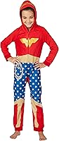 Vista 4 de DC Comics - Disfraz de superhéroe con capucha para hombre, pijama sin pies