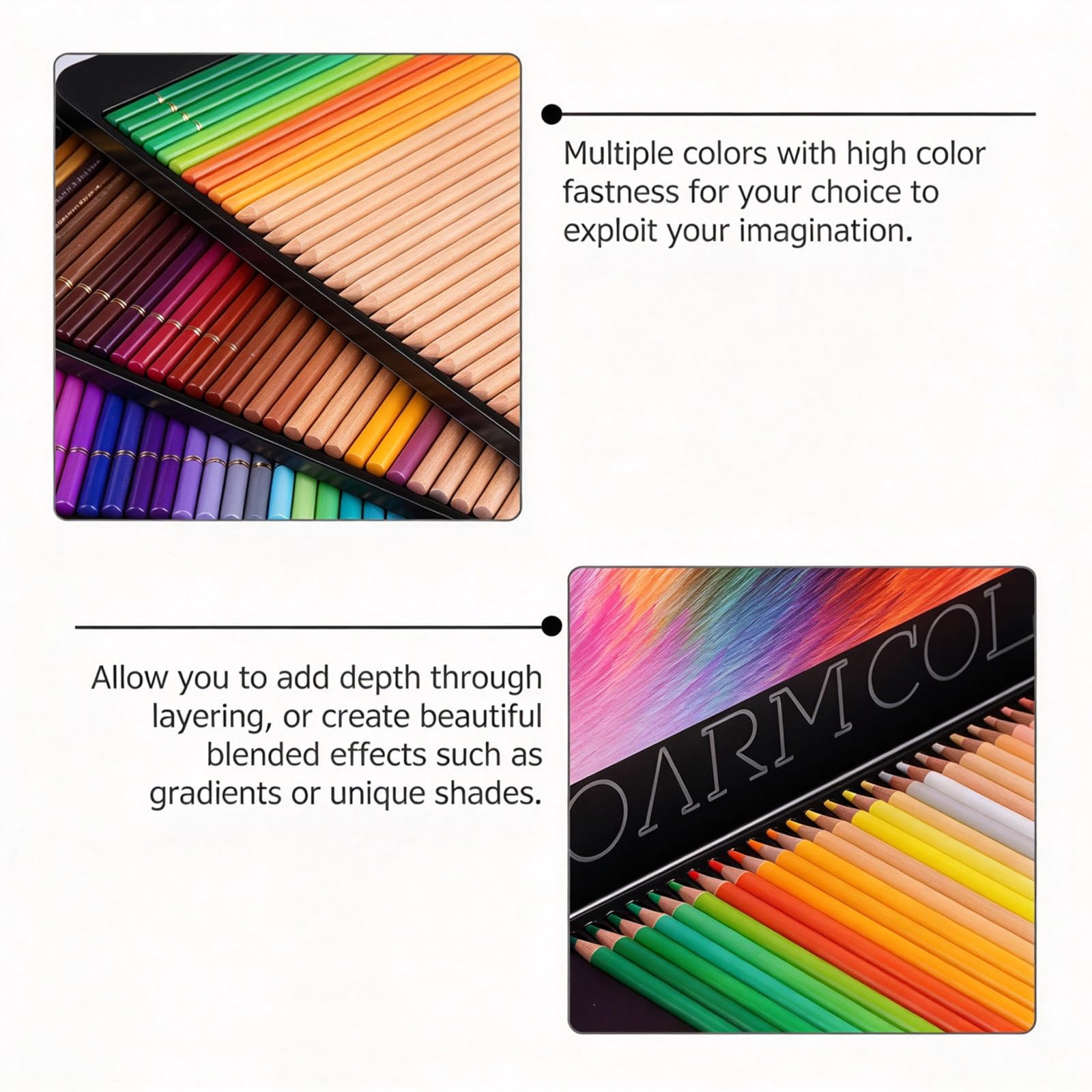 Set di 120 matite colorate in legno per disegno e sketching