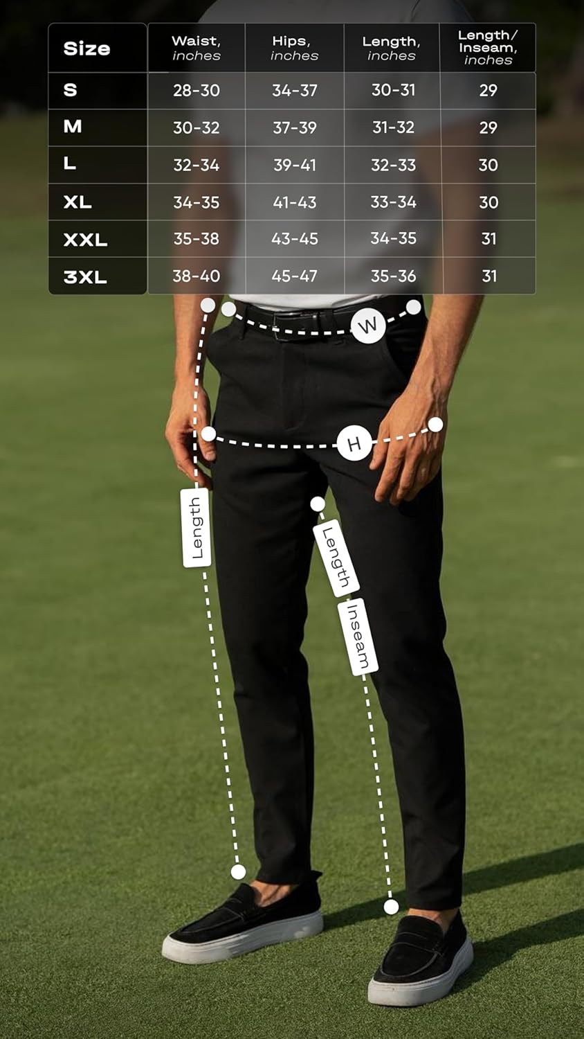 Slim Fit Dress Pants for Men - Skinny Chinos Pants - Stretch Casual Plaid Golf Checkered Pants - Slacks Tapered Trousers