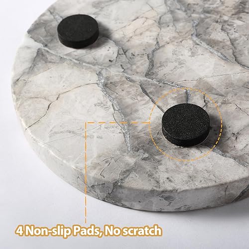 Miniatura 73 de Koville Bandeja de travertino italiano, bandeja decorativa de mármol de 12 x 6 pulgadas para encimera, catchall para perfumes, velas, plato