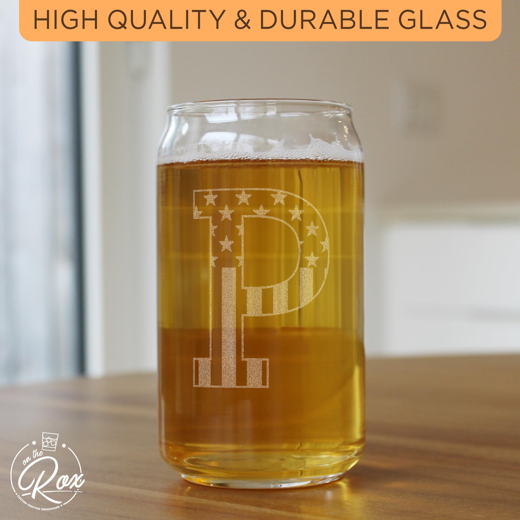 Personalisierte Biergläser 473 Ml – Monogrammiert, Lasergraviert, Geschenk Für Männer, Mit Geschenkbox