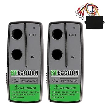 STEGODON New Wireless Winch Remote Control Kit 12V 150ft Switch Handset Controller for Truck Jeep ATV SUV(2PCS)