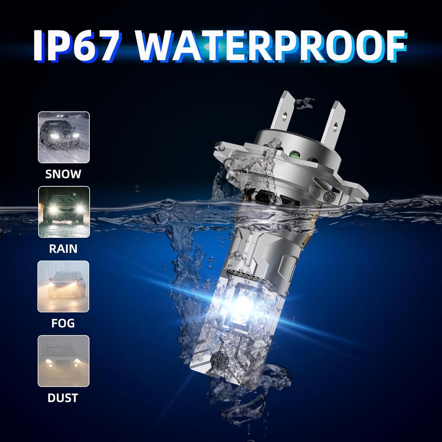 Sinoparcel H7 LED Ampoule de Phare 2025, Feux de Croisement et Route 2 Pcs | Lampe Anti-erreur Homologué, 700% Plus Lumineux Taille 1:1 Halogène, Plug & Play, 6500K Blanc, 50000 Heures de Durée de Vie
